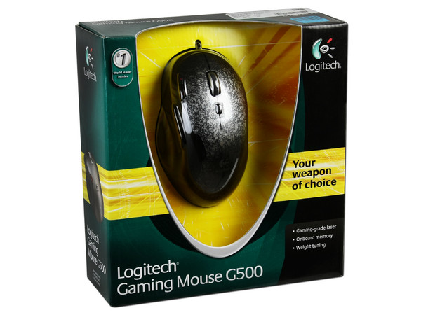 Mouse Logitech Gaming G500 Láser de 200 a 5700 dpi, USB.
