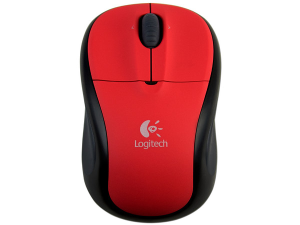 Mouse Logitech V220 Óptico Inalámbrico para Laptop, USB. Color Rojo