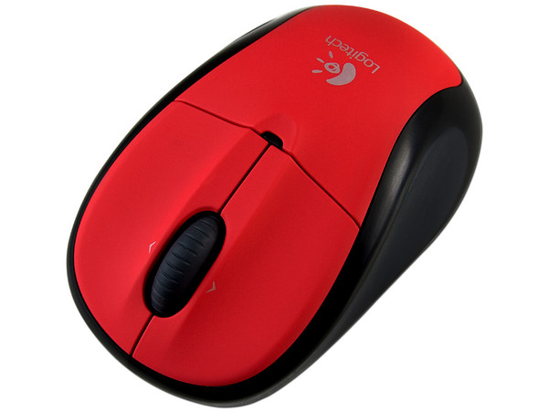 Mouse Logitech V220 Óptico Inalámbrico para Laptop, USB. Color Rojo
