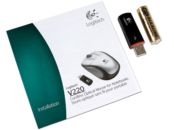 Mouse Logitech V220 Óptico Inalámbrico para Laptop, USB. Color Rosa
