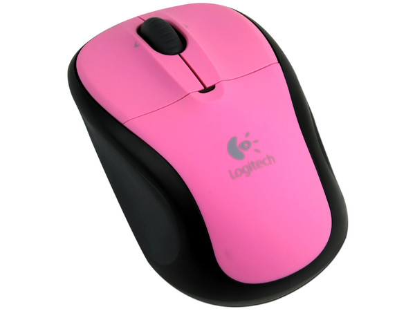 Mouse Logitech V220 Óptico Inalámbrico para Laptop, USB. Color Rosa