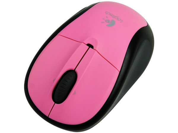 Mouse Logitech V220 Óptico Inalámbrico para Laptop, USB. Color Rosa