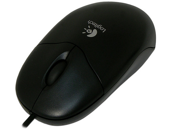 Mouse Logitech Óptico, PS/2. Color Negro  