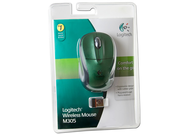 Mini Mouse Logitech M305 Óptico Inalámbrico para Laptop, USB