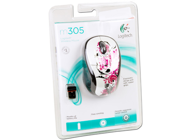 Mini Mouse Logitech M305 Óptico Inalámbrico para Laptop, USB.