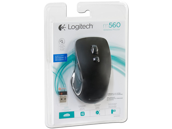 Mouse Óptico Inalámbrico Logitech m560, USB.