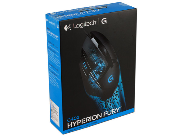 Mouse Gamer Logitech Hyperion Fury G402, 240-4,000 dpi, 8 botones programables, USB 3.0.