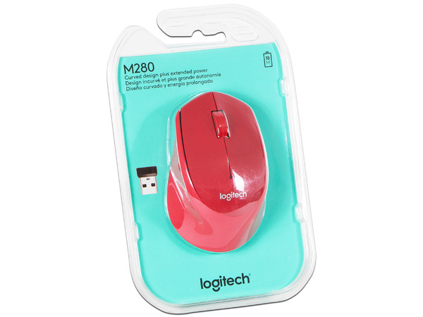 Mouse Logitech m280 Óptico Inalámbrico, USB.