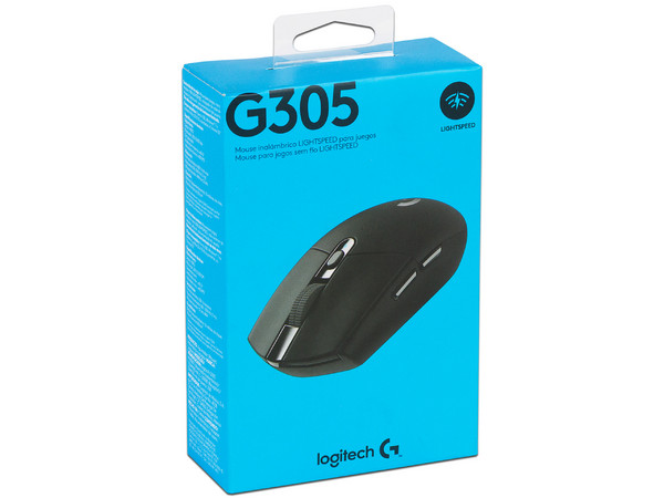 Mouse Gamer Inalámbrico Logitech G305 LightSpeed, hasta 12,000 dpi, 6 botones. Color Negro.