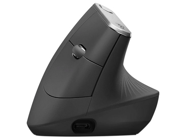 Mouse óptico inalámbrico Logitech MX Vertical, diseño ergonómico, conexión Bluetooth o USB