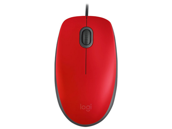 Mouse Óptico Logitech M110 Silent, 1000 dpi, 3 Botones, USB. Color Rojo.
