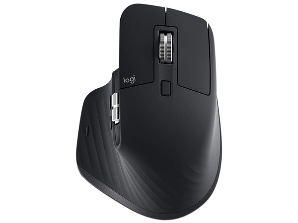 Mouse Inalámbrico Logitech MX Master 3, Bluetooth, Batería de 500 mAh, Carga rápida, 7 Botones Programables. Color Negro.