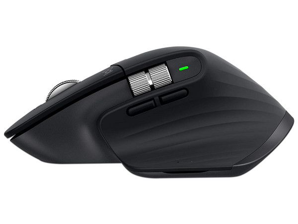 Mouse Inalámbrico Logitech MX Master 3, Bluetooth, Batería de 500 mAh, Carga rápida, 7 Botones Programables. Color Negro.