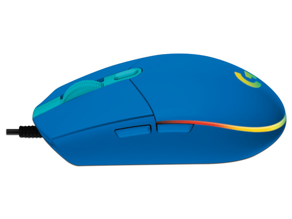 Mouse Gamer Logitech LightSync G203, hasta 8000 dpi, 6 botones, RGB. Color Azul.