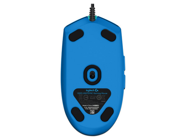 Mouse Gamer Logitech LightSync G203, hasta 8000 dpi, 6 botones, RGB. Color Azul.