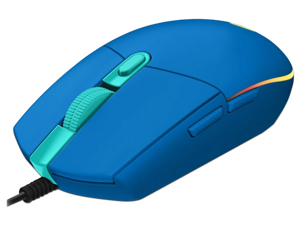 Mouse Gamer Logitech LightSync G203, hasta 8000 dpi, 6 botones, RGB. Color Azul.