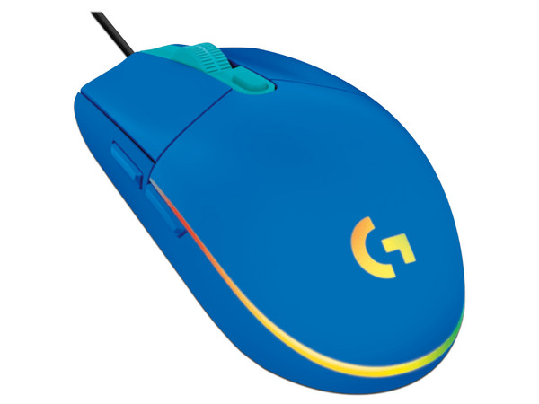 Mouse Gamer Logitech LightSync G203, hasta 8000 dpi, 6 botones, RGB. Color Azul.