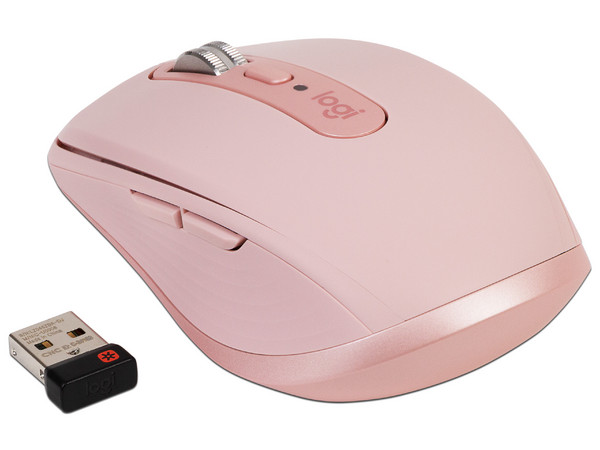 Mouse Óptico Inalámbrico Logitech MX Anywhere 3, Hasta 4,000 dpi, USB, Color Rosa.