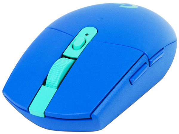Mouse inalámbrico Logitech LightSpeed G305, hasta 12,000 Dpi, 6 botones, Receptor USB. Color Azul.