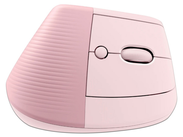Mouse Inalámbrico Logitech Lift Vertical Ergonomic, 6 botones, hasta 4000 dpi. Color Rosa.