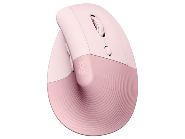 Mouse Inalámbrico Logitech Lift Vertical Ergonomic, 6 botones, hasta 4000 dpi. Color Rosa.