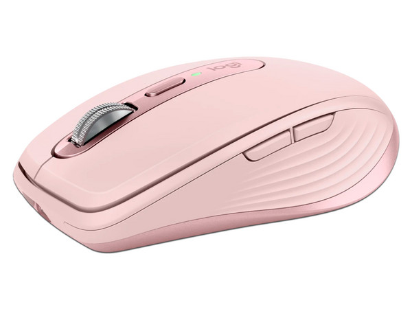 Mouse Óptico Inalámbrico Logitech MX Anywhere 3S de 6 botones, 1,000 dpi, Receptor USB, Bluetooth, Color Rosa.