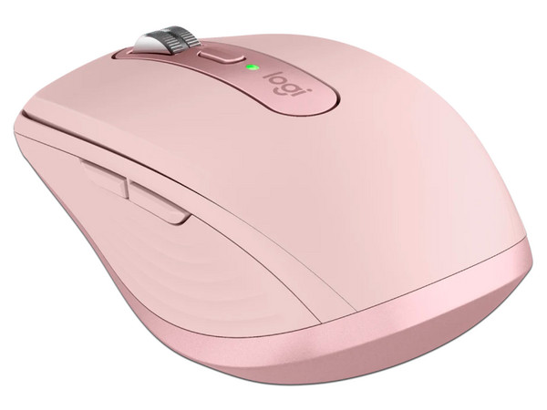 Mouse Óptico Inalámbrico Logitech MX Anywhere 3S de 6 botones, 1,000 dpi, Receptor USB, Bluetooth, Color Rosa.