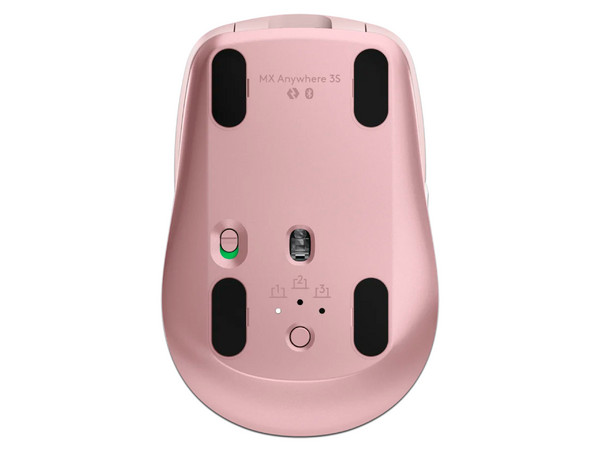 Mouse Óptico Inalámbrico Logitech MX Anywhere 3S de 6 botones, 1,000 dpi, Receptor USB, Bluetooth, Color Rosa.