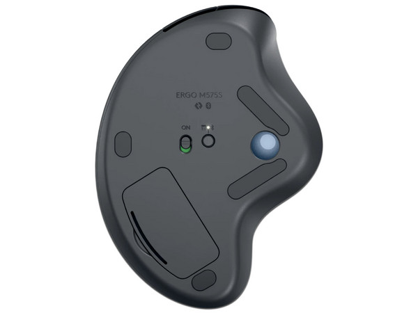 Mouse Trickball Inalámbrico Logitech Ergo M575S, Receptor USB. Color Grafito.