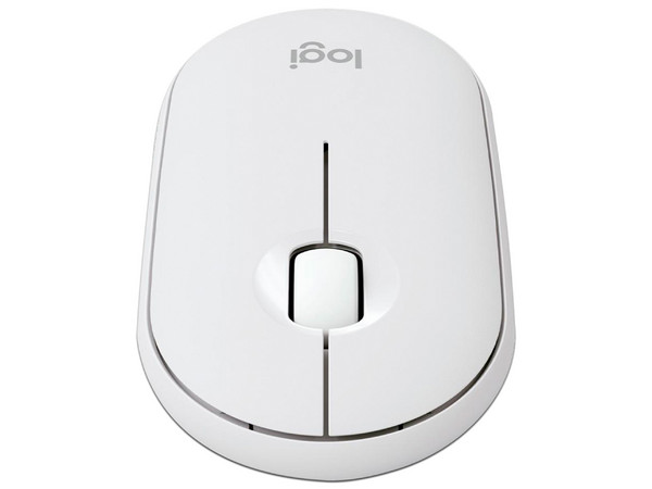 Mouse Óptico Inalámbrico Logitech Pebble Mouse 2 M350S, Bluetooth, 4000 DPI, Color Blanco.
