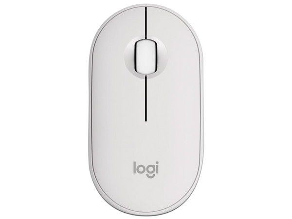 Mouse Óptico Inalámbrico Logitech Pebble Mouse 2 M350S, Bluetooth, 4000 DPI, Color Blanco.