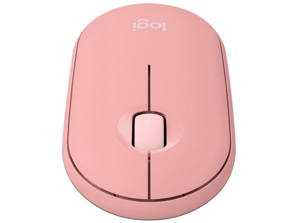 Mouse Óptico Inalámbrico Logitech Pebble Mouse 2 M350S, Bluetooth, 4000 DPI, Color Rosa.