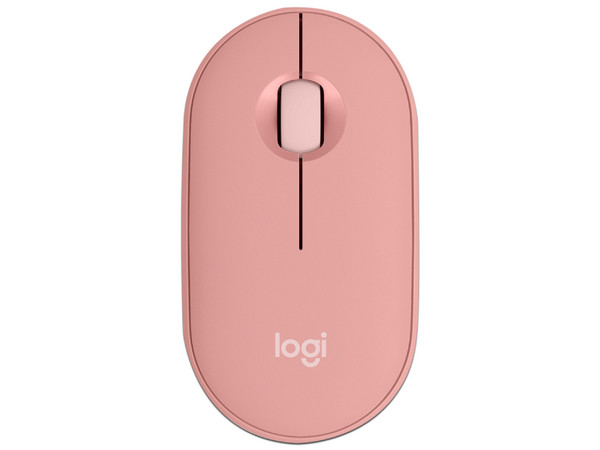 Mouse Óptico Inalámbrico Logitech Pebble Mouse 2 M350S, Bluetooth, 4000 DPI, Color Rosa.