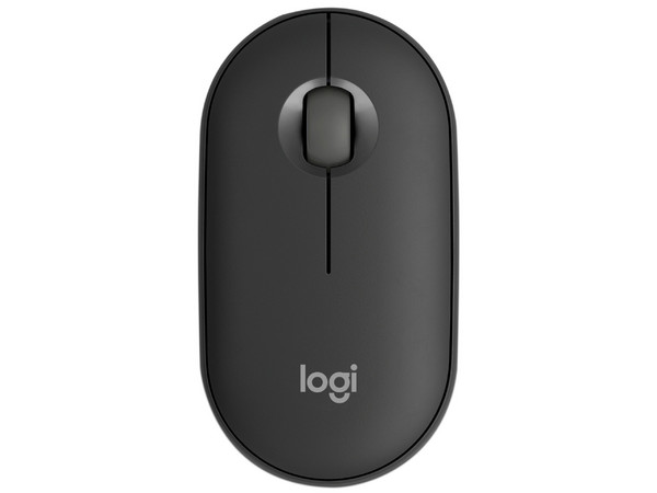 Mouse Óptico Inalámbrico Logitech Pebble Mouse 2 M350S, Bluetooth, 4000 DPI, Color Negro.