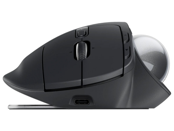 Mouse inalámbrico Logitech  MX ERGO S, trackball, USB. Color Negro