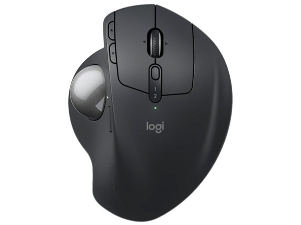 Mouse inalámbrico Logitech  MX ERGO S, trackball, USB. Color Negro