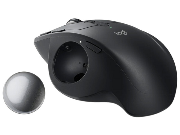 Mouse inalámbrico Logitech  MX ERGO S, trackball, USB. Color Negro