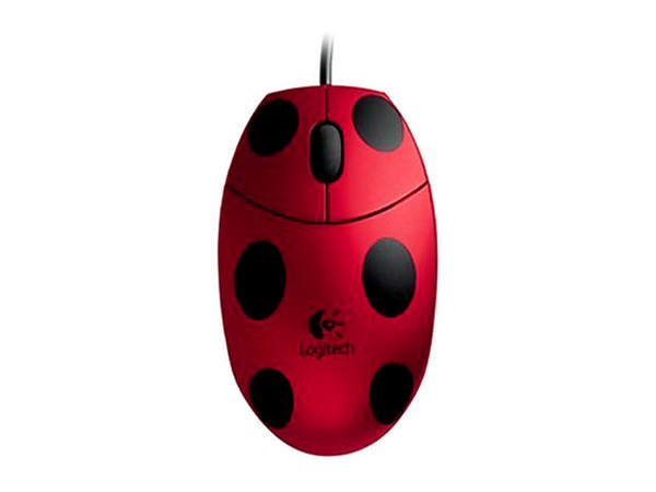 Mouse Logitech Ladybug para niños, Óptico USB