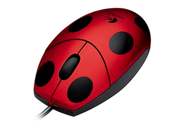 Mouse Logitech Ladybug para niños, Óptico USB
