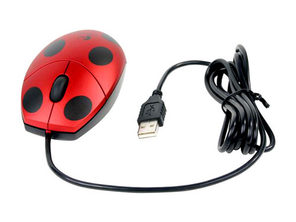 Mouse Logitech Ladybug para niños, Óptico USB
