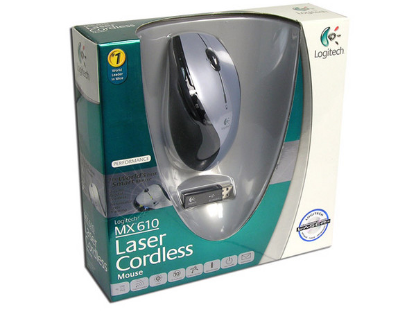Mouse Logitech MX 610 Láser, Inalámbrico, USB.
