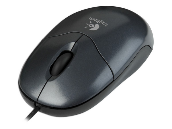 Mouse Logitech Óptico, USB. Color Negro