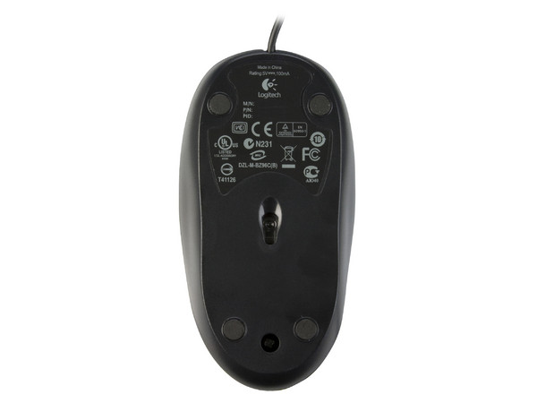 Mouse Logitech Óptico, USB. Color Negro