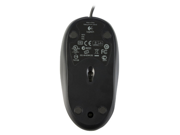 Mouse Logitech Óptico, USB. Color Plateado