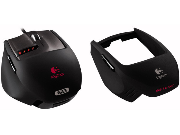 Mouse Logitech G9 Láser de 3.200 dpi con Tapas Intercambiables y Sistema de Pesas para modificar la Forma, Textura y Equilibrio del ratón.