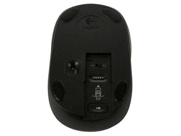 Mouse Logitech V220 Óptico Inalámbrico para Laptop, USB. Color Negro