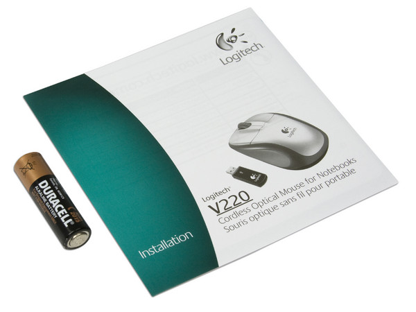 Mouse Logitech V220 Óptico Inalámbrico para Laptop, USB. Color Negro