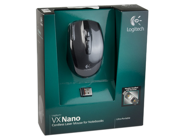 Mini Mouse Logitech VX Nano Láser Inalámbrico para Laptop, USB.