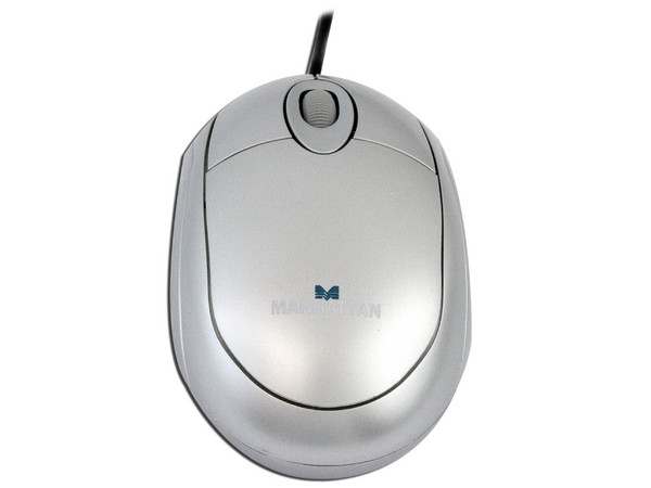 Mini Mouse Manhattan MH1 Óptico, USB. Color Plateado