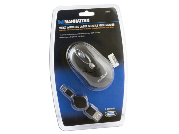 Mini Mouse MLBX Bluetooth, Láser, Inalámbrico. Exclusivamente para Laptops con Bluetooh